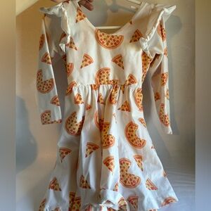 Monica & Andy Pizza Print Dress - Size 4T